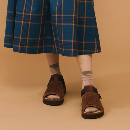 ❗️🔔限時中❗️ SHAKA - OPEN TOE MULE KILT SUEDE