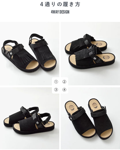 ❗️🔔限時中❗️ SHAKA - OPEN TOE MULE KILT SUEDE