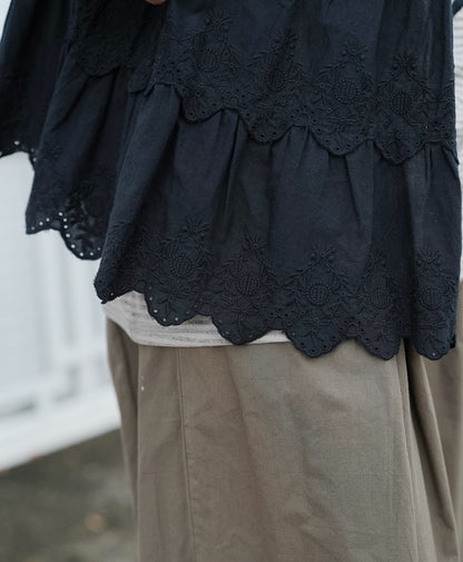 CB126 EMBROIDERED LACE VEST