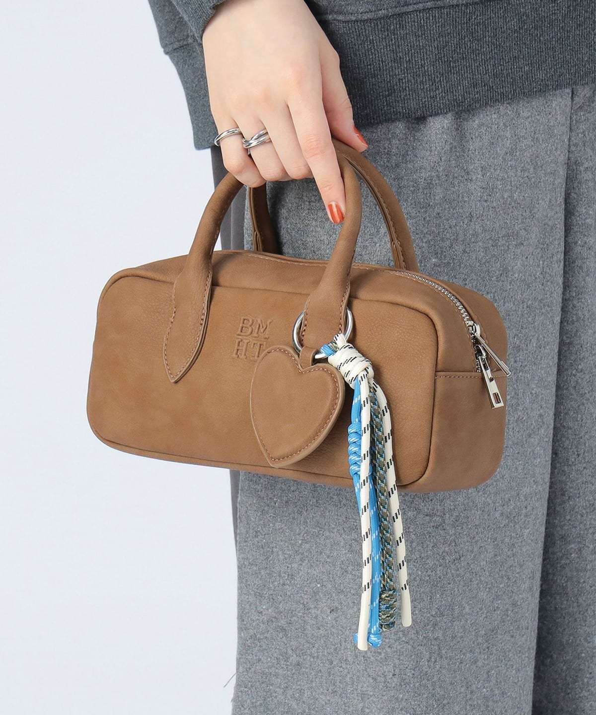 BEAMS HEART BOSTON BAG WITH CHARM
