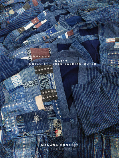 NA419 INDIGO STITCHED SASHIKO OUTER