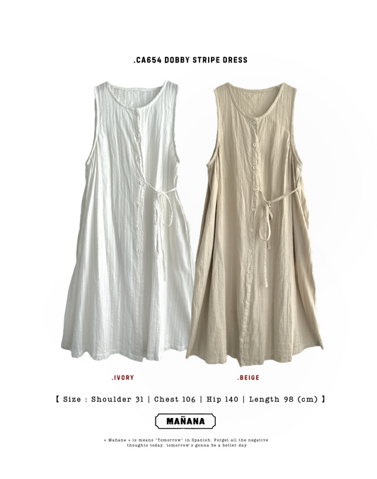 CA654 DOBBY STRIPE DRESS