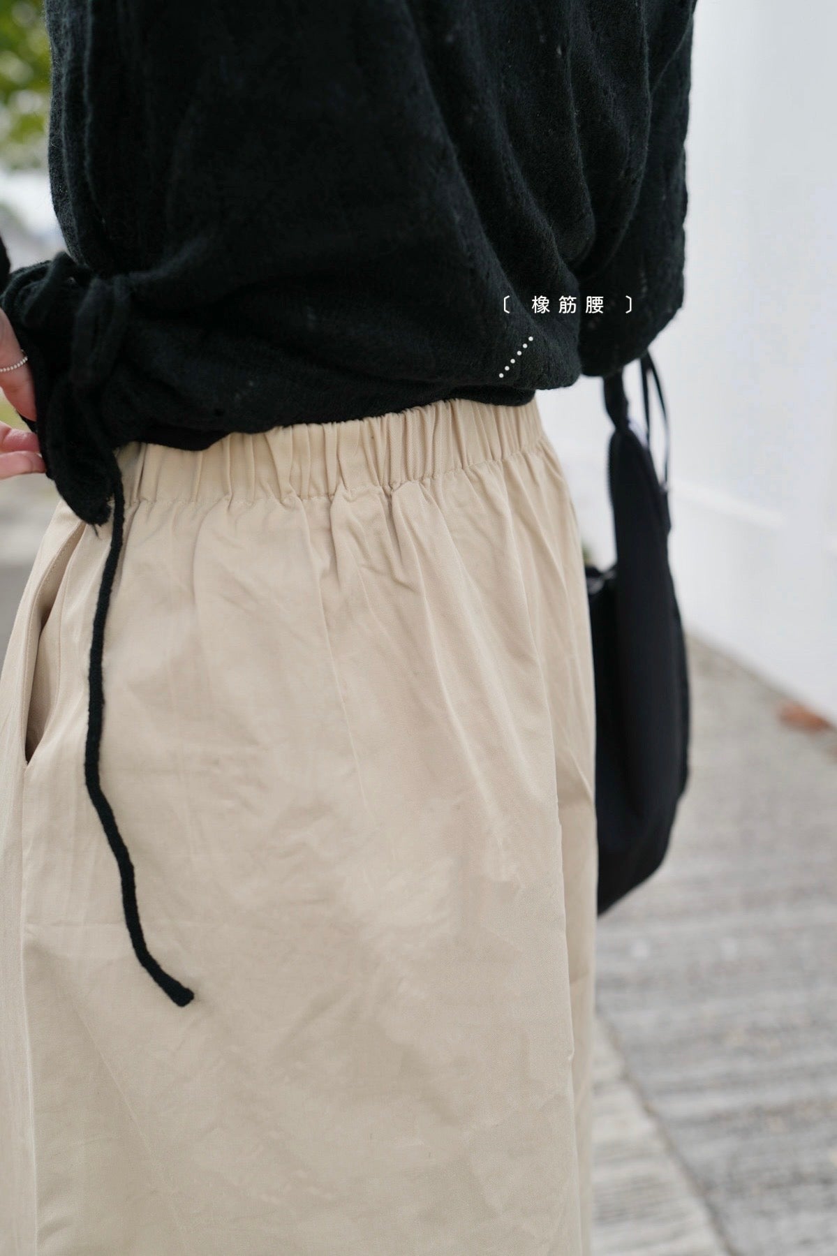 MZ617 COTTON WIDE LEG CULOTTES IN BEIGE