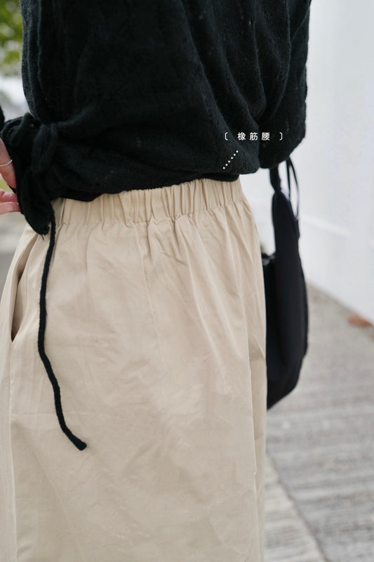MZ617 COTTON WIDE LEG CULOTTES IN BEIGE
