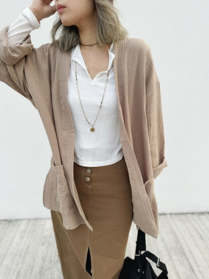 MZ192 Premium Soft Half Button Top