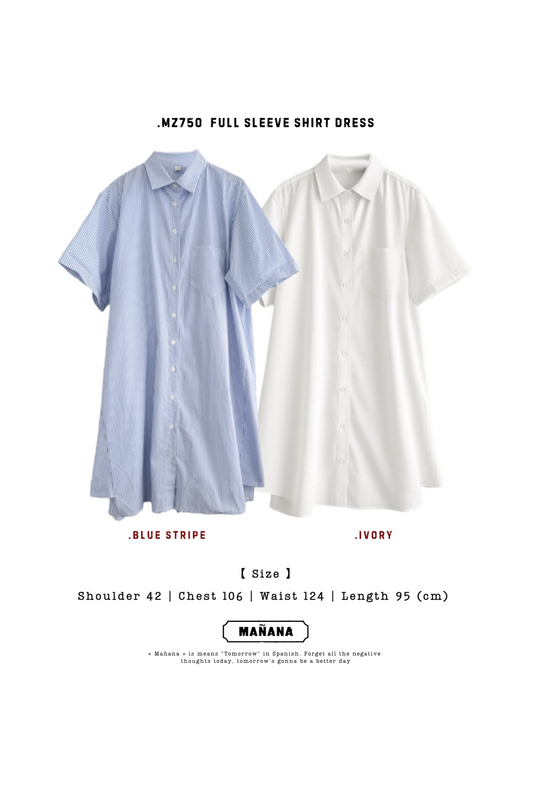 MZ750 FULL SLEEVE SHIRT DRESS