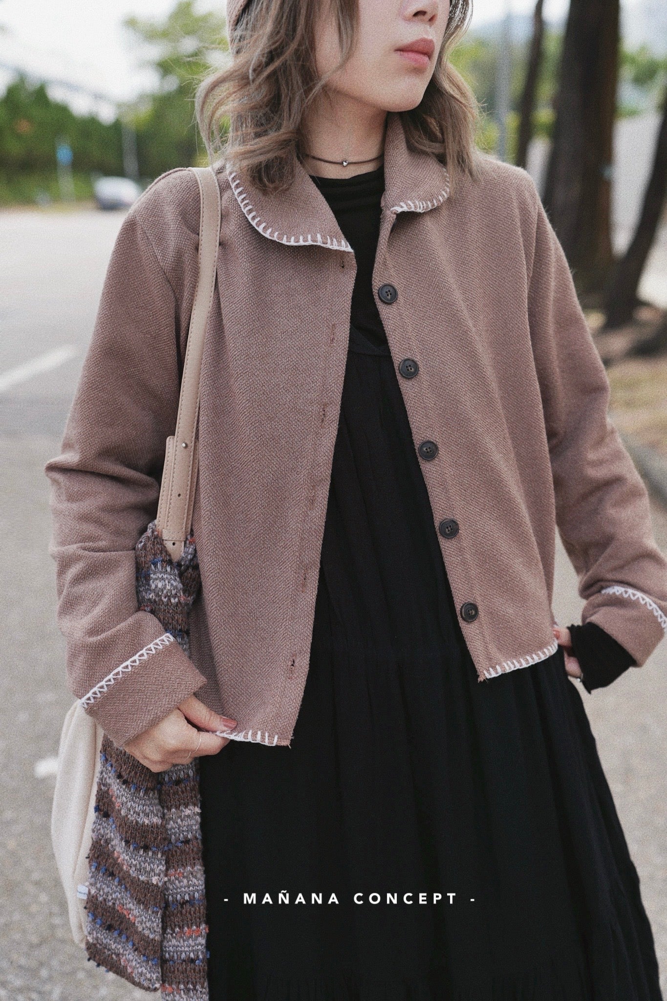 MZ607 STITCHING CARDIGAN