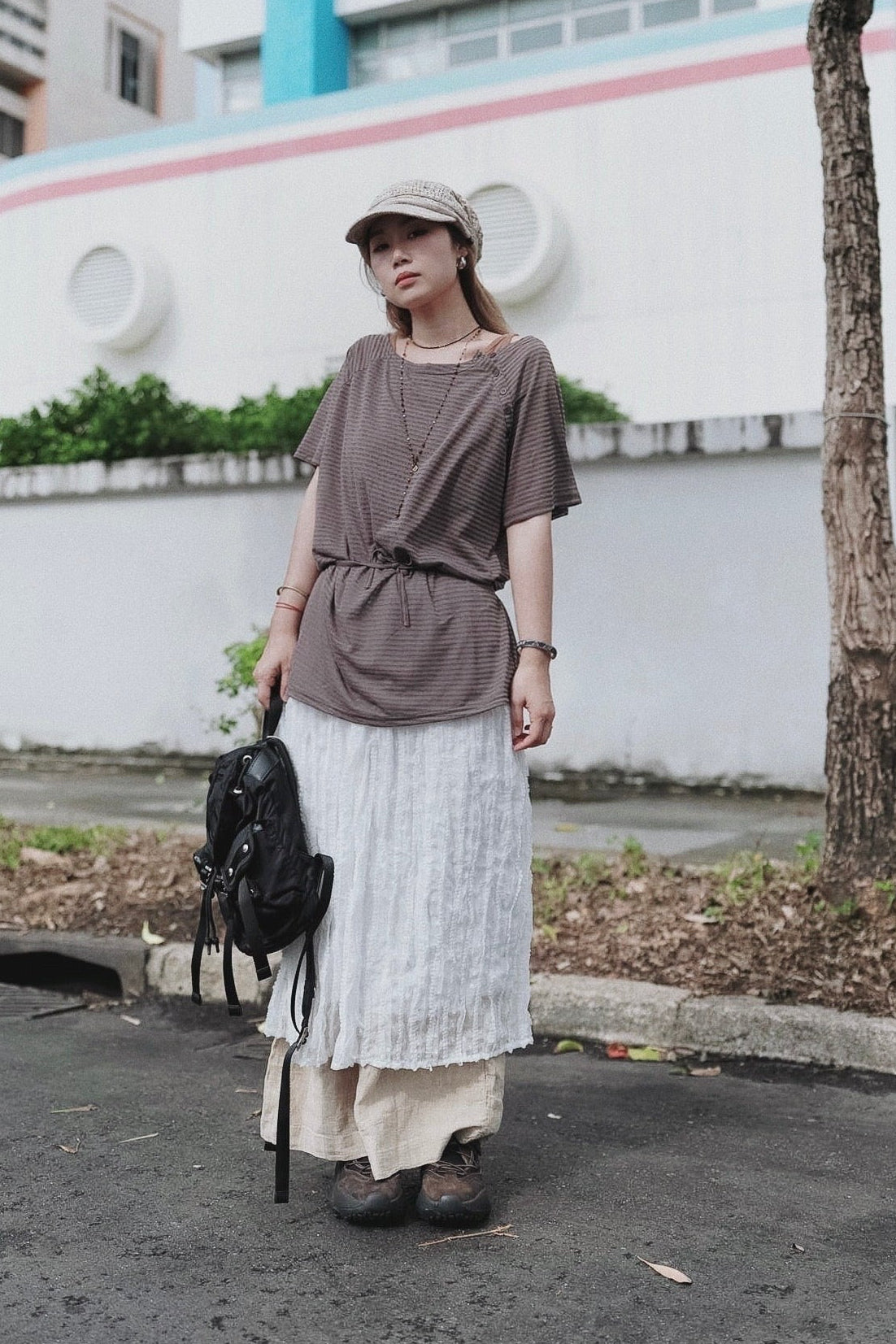 MB013 JACQUARD CLIP CHIFFON SKIRT
