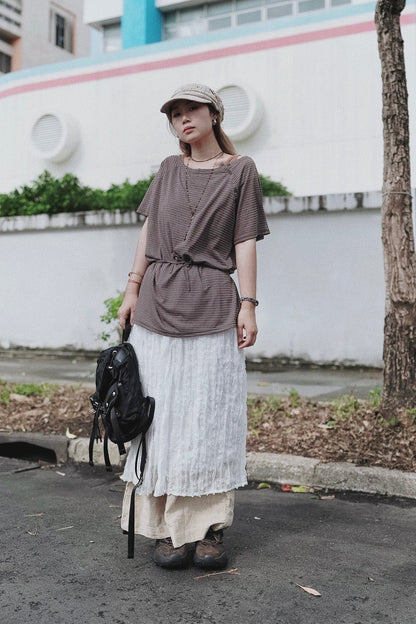 MB013 JACQUARD CLIP CHIFFON SKIRT