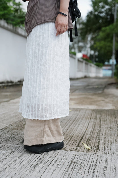 MB013 JACQUARD CLIP CHIFFON SKIRT