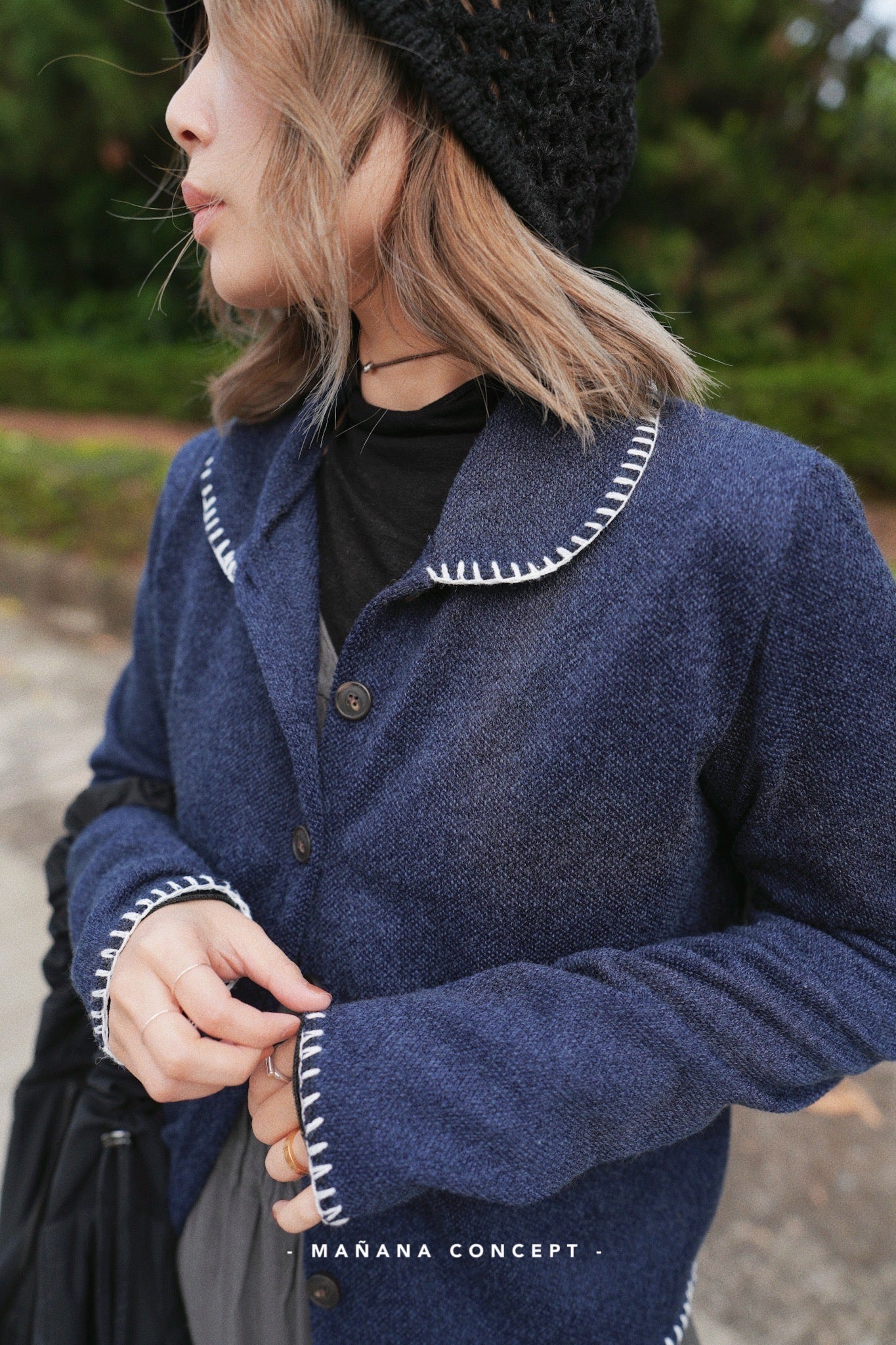 MZ607 STITCHING CARDIGAN