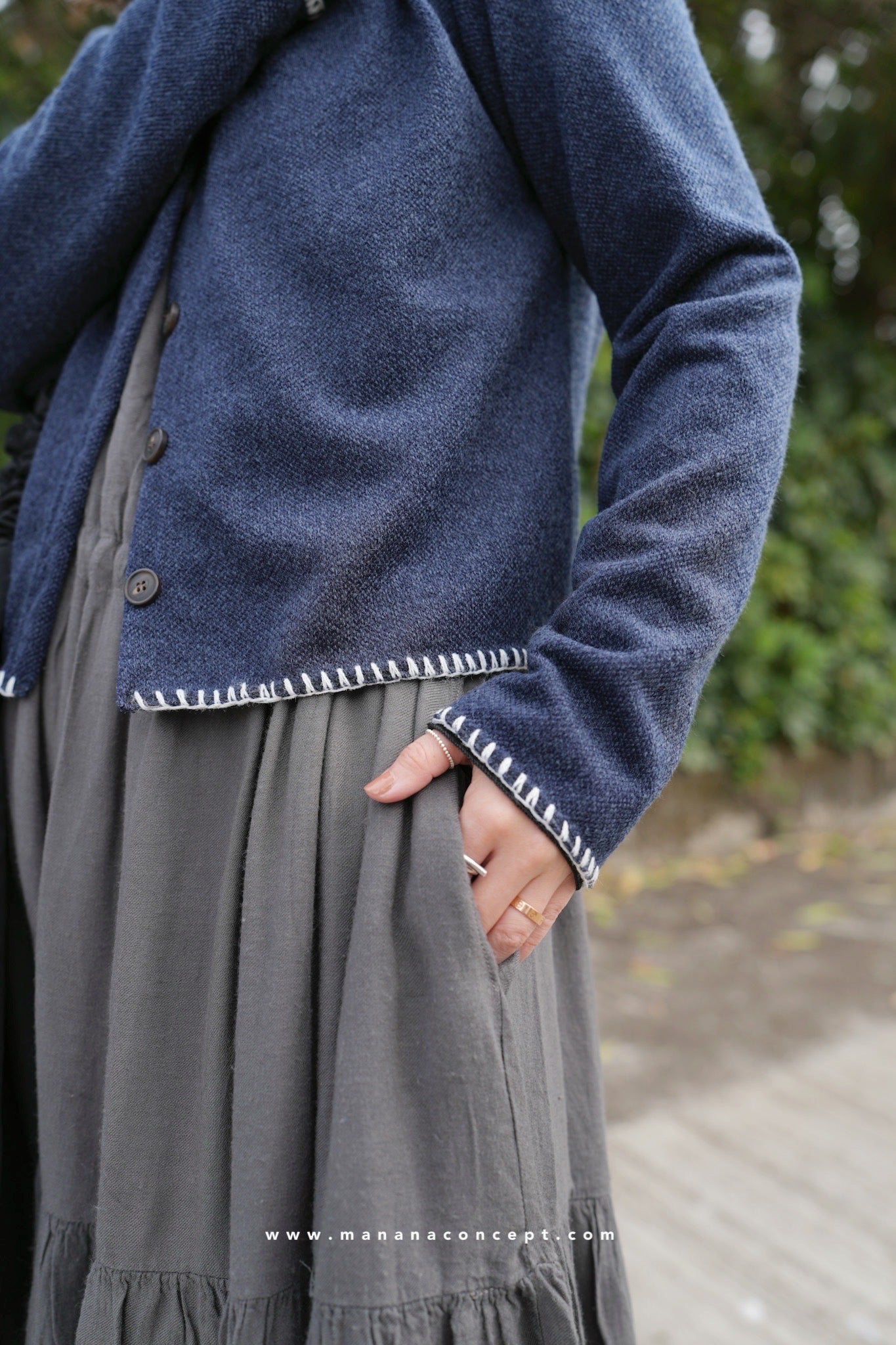 MZ607 STITCHING CARDIGAN