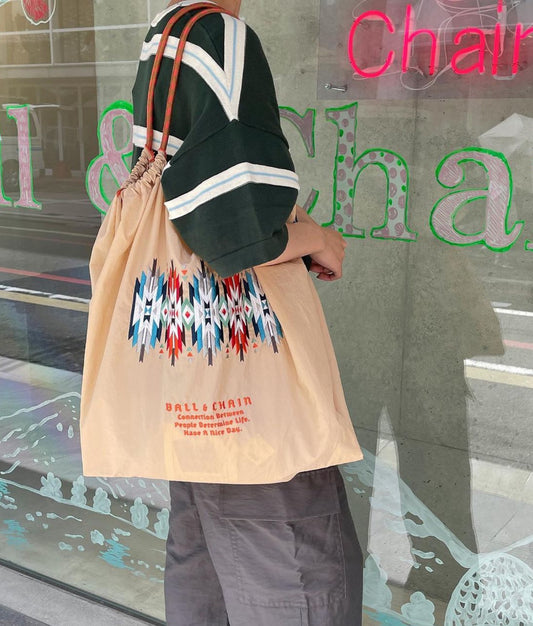 NA-107 Ball & Chain Embroidery Bag L - Native