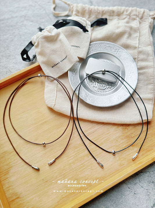 MZ618 LEATHER WRAP NECKLACE