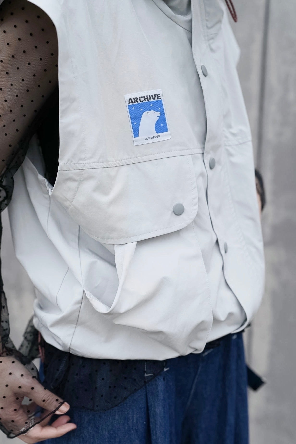 MZ970 OVERSIZED HOODED VEST