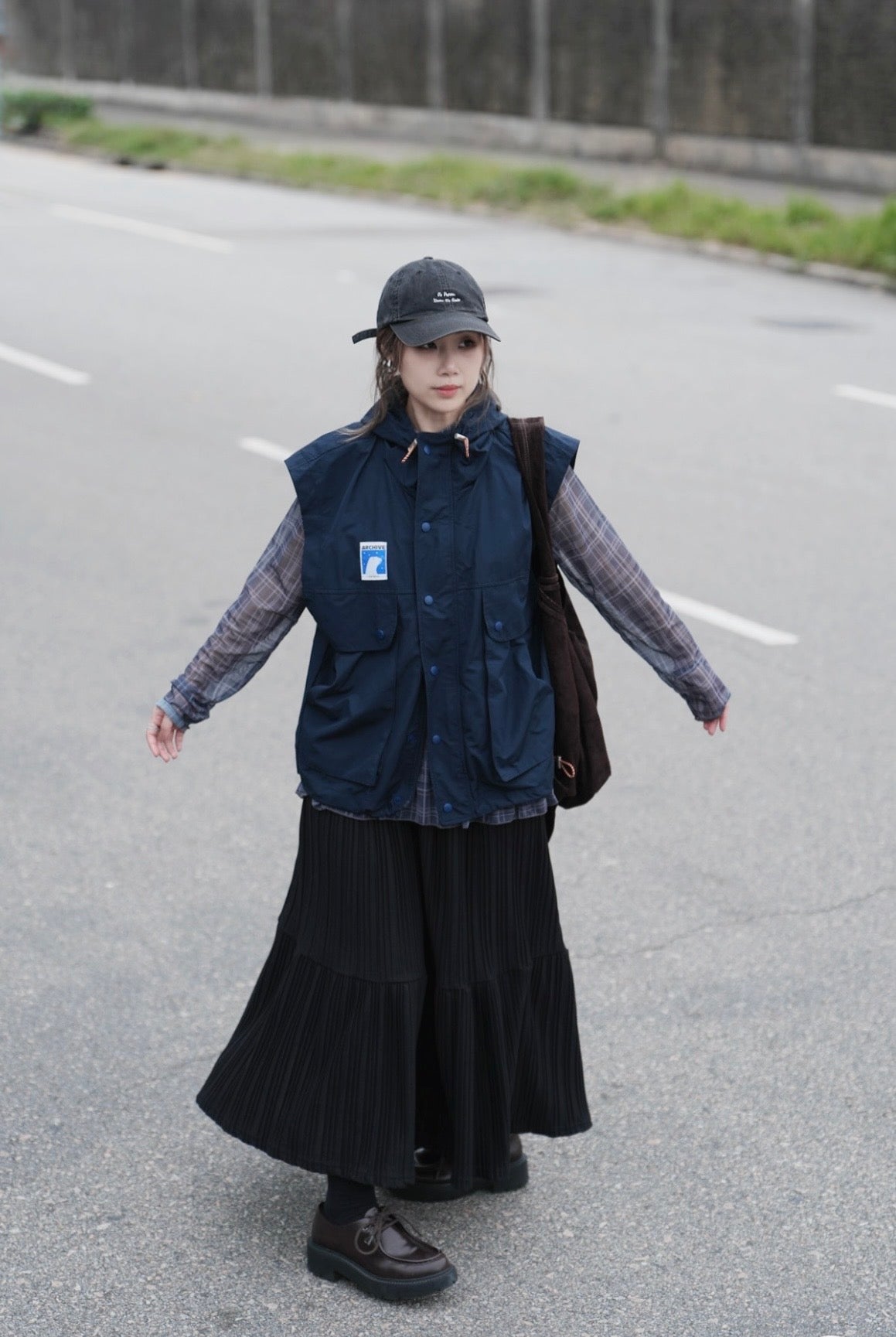 MZ971 PLEATED KNIT SKIRT