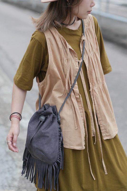 CA637 RIBBON VEST TOP