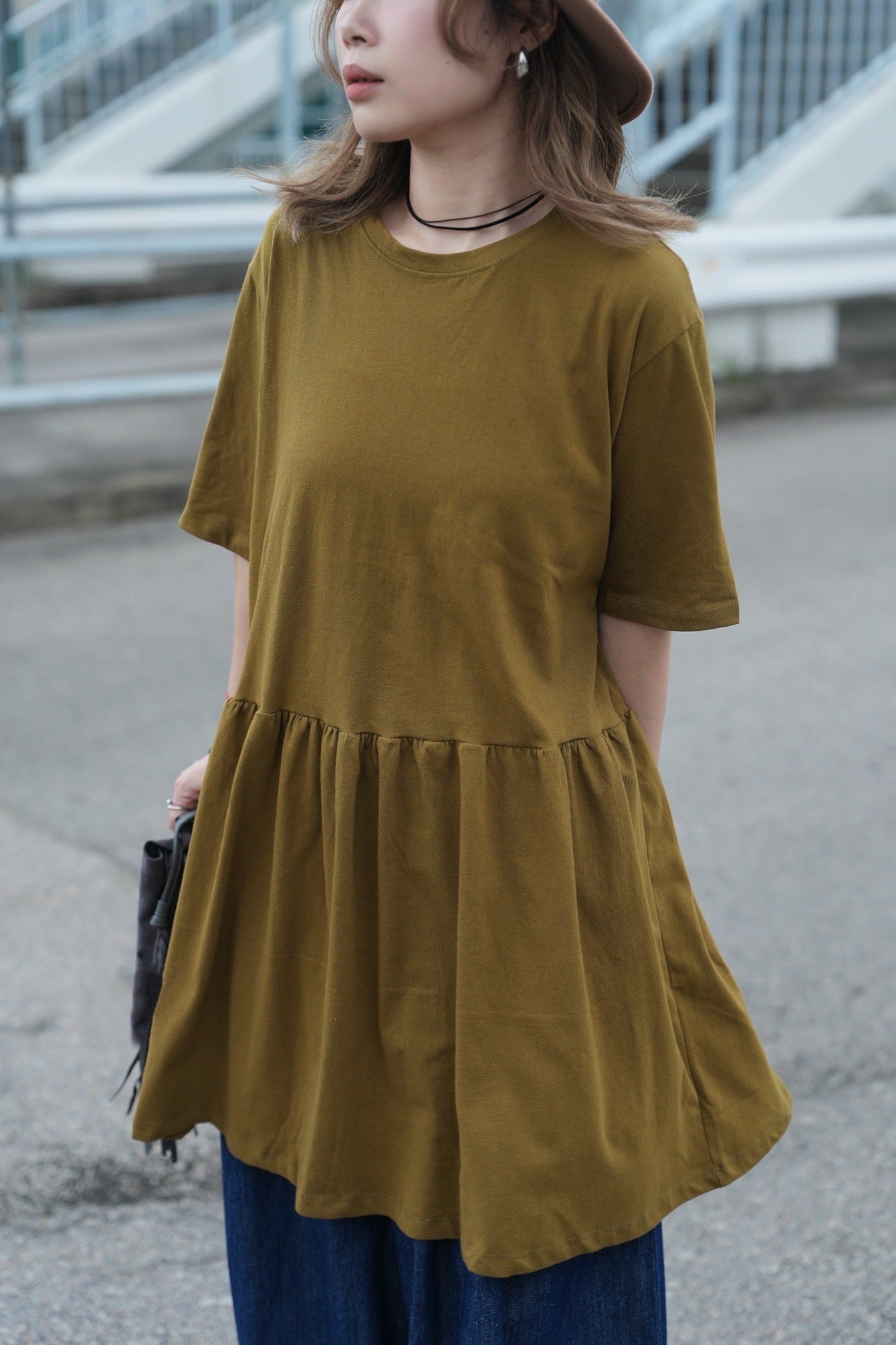 MZ752 COTTON T-SHIRT DRESS 【 2件減-$30 】