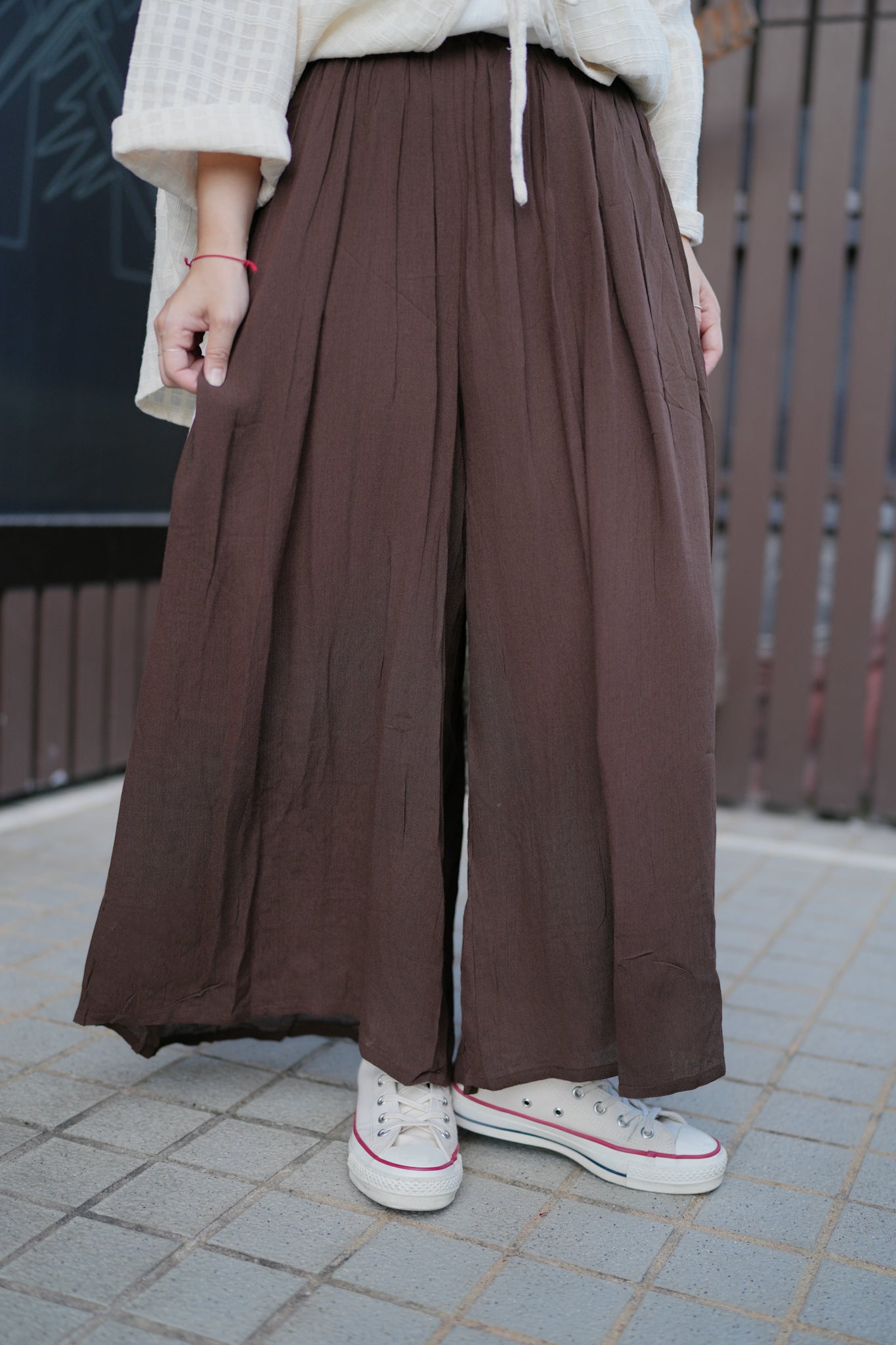 NA414 RAYON WIDE PANTS