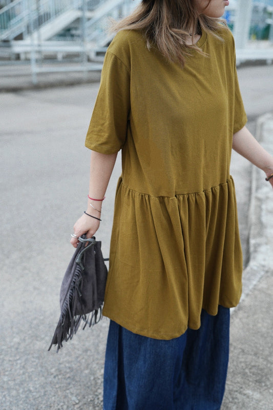 MZ752 COTTON T-SHIRT DRESS 【 2件減-$30 】