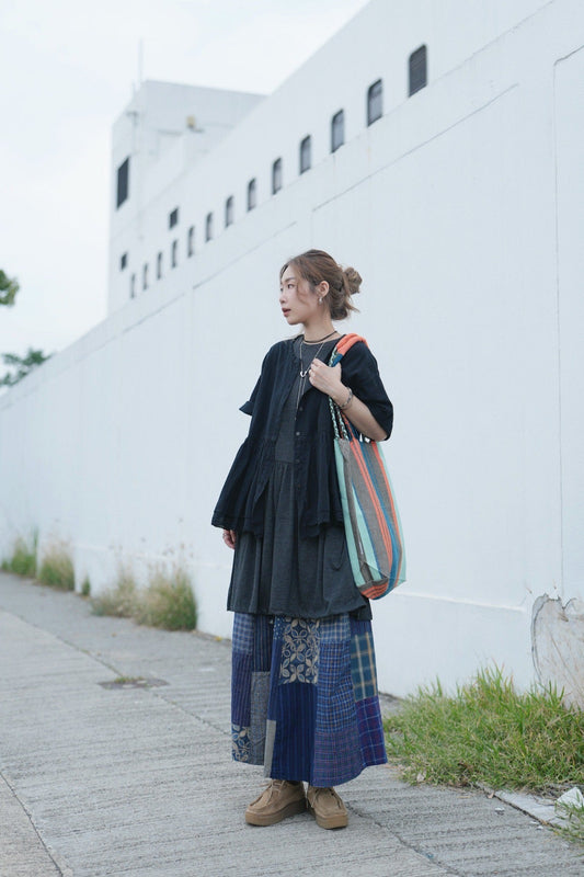MZ713 PATCHWORK SKIRT