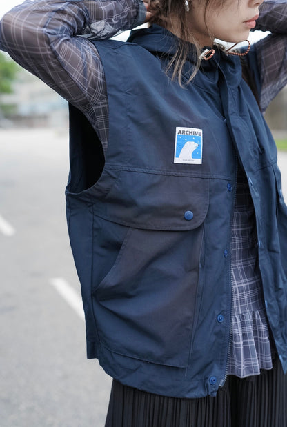 MZ970 OVERSIZED HOODED VEST