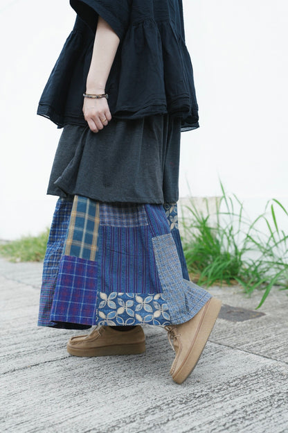 MZ713 PATCHWORK SKIRT