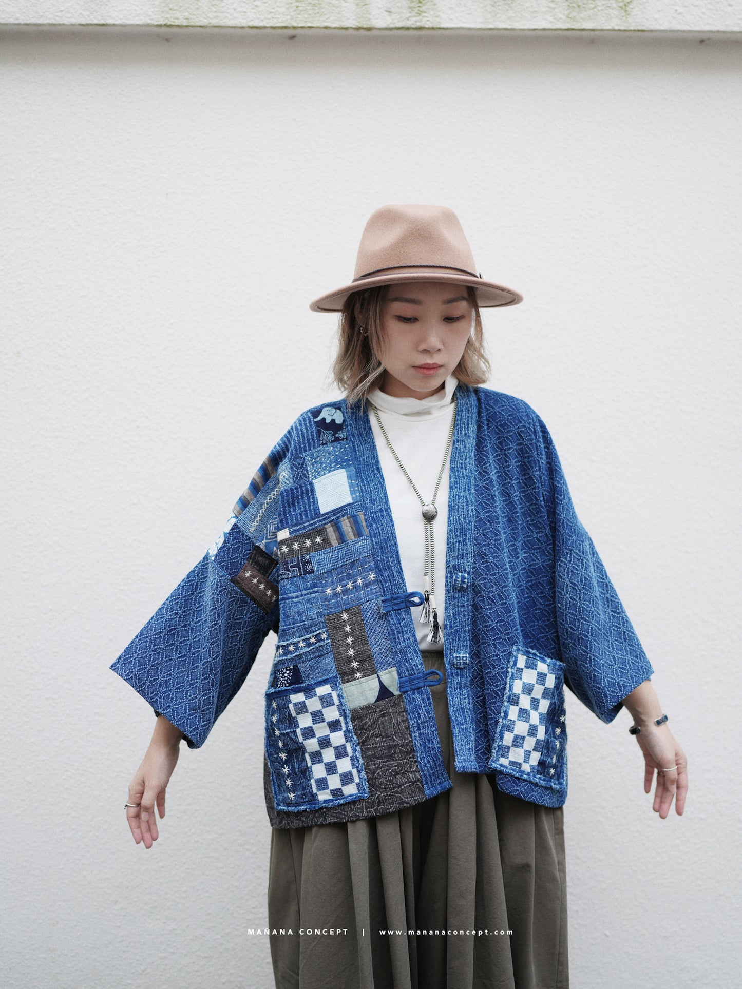 NA419 INDIGO STITCHED SASHIKO OUTER