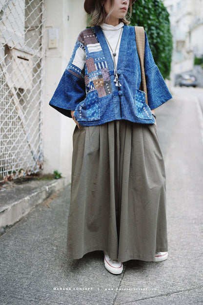 NA419 INDIGO STITCHED SASHIKO OUTER