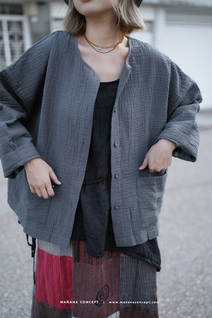 CA656 Hikari Light-Weight Crepe Cardigan