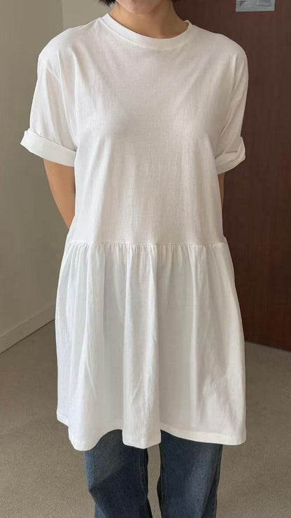 MZ752 COTTON T-SHIRT DRESS 【 2件減-$30 】