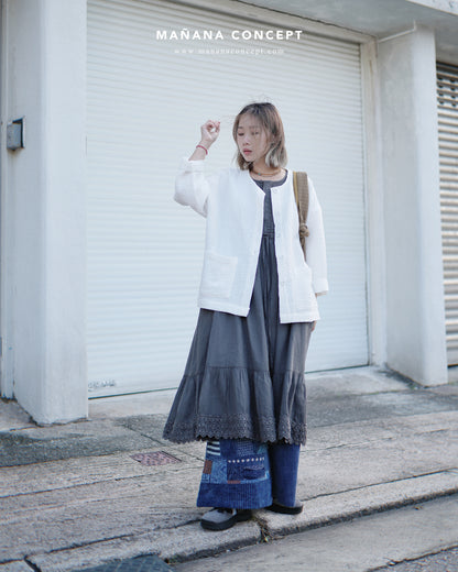 CA656 Hikari Light-Weight Crepe Cardigan