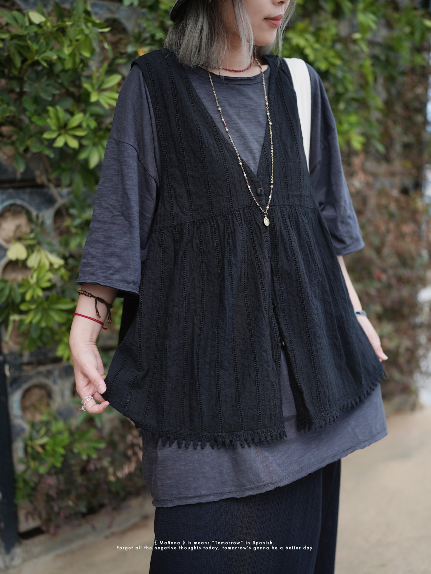 MZ388 SLUBBY LOOSE-FIT TOP【 買2件即減-$30 】