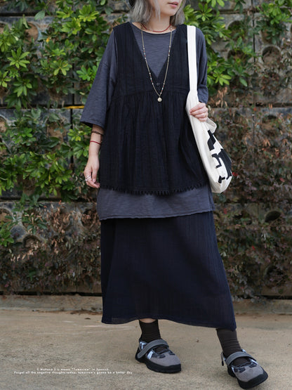 MZ388 SLUBBY LOOSE-FIT TOP【 買2件即減-$30 】