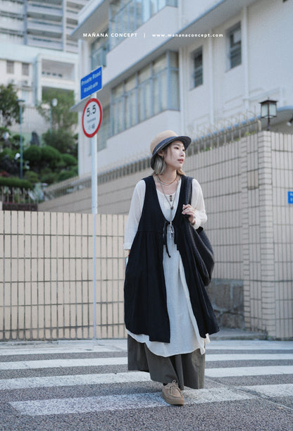 NA404 NATURAL COTTON POCKET DRESS