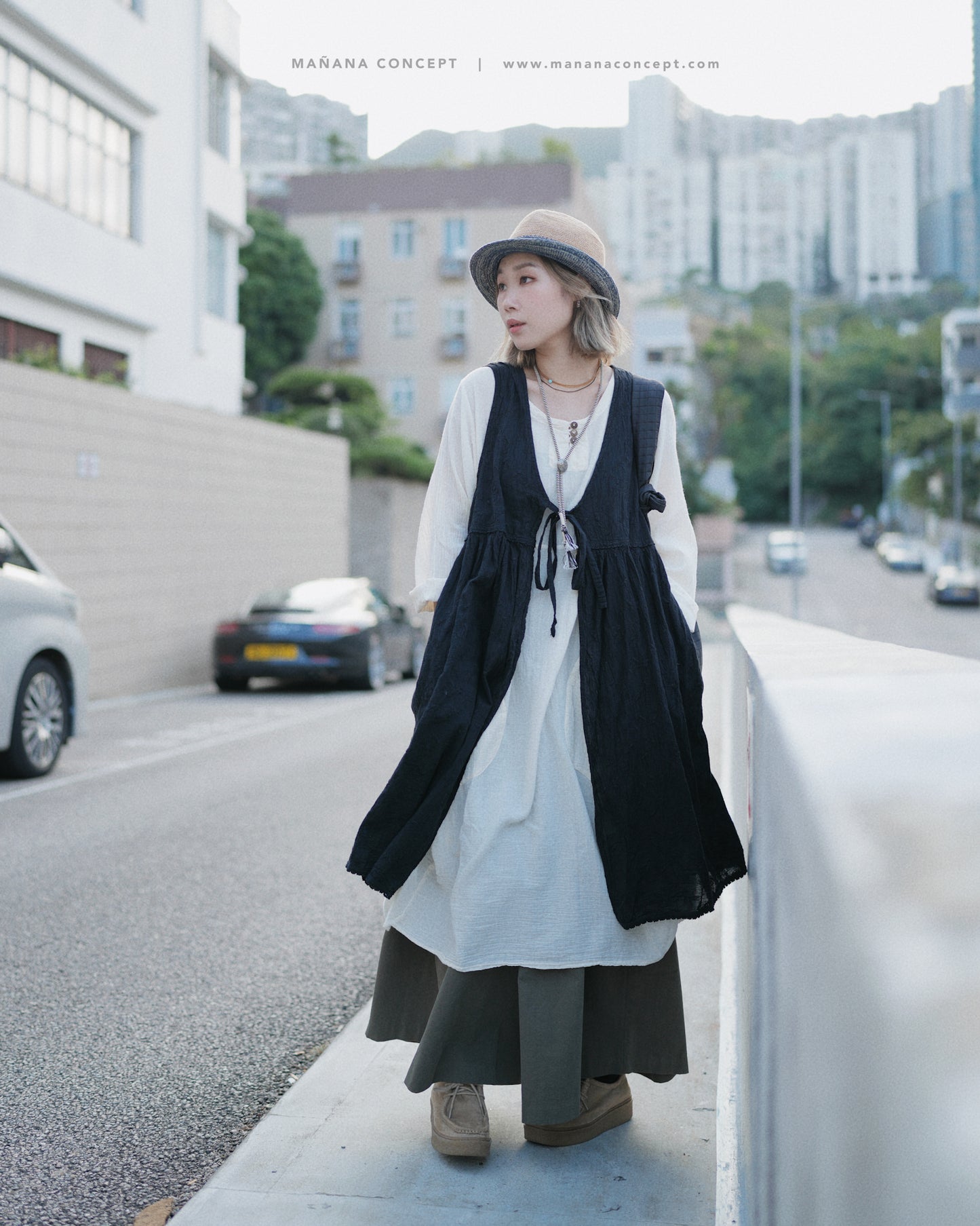 NA404 NATURAL COTTON POCKET DRESS