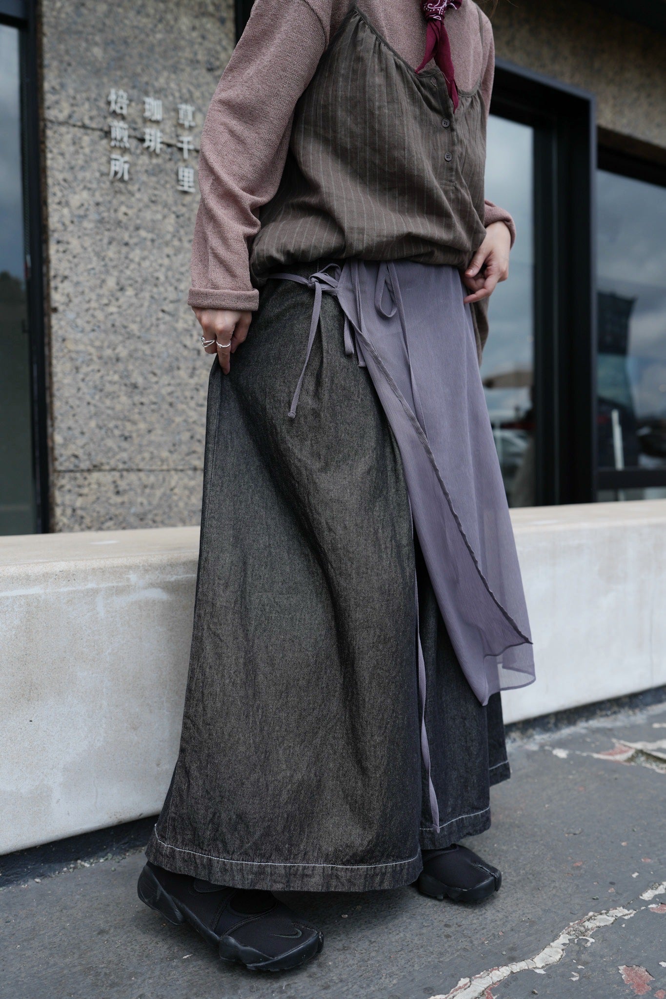MZ841 CHIFFON SHEER WRAP SKIRT