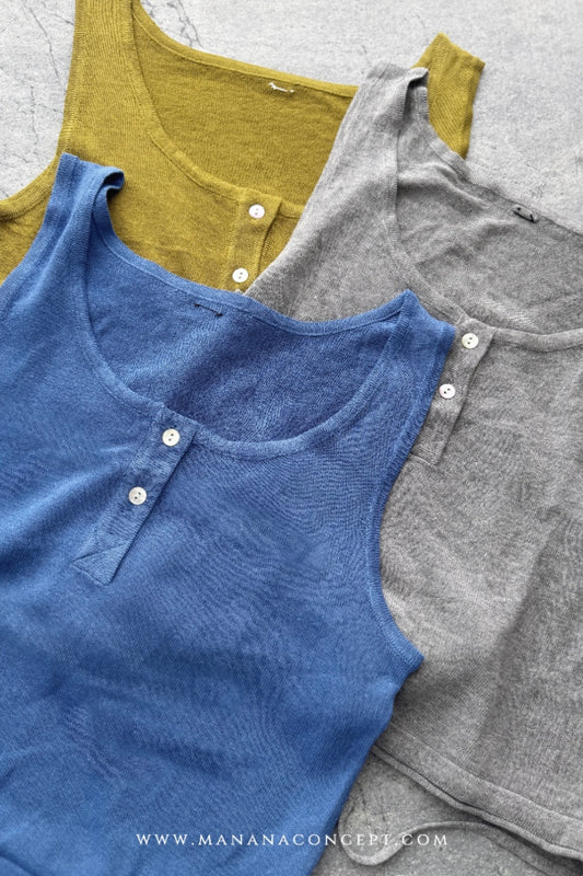 MZ737 BUTTON TANK TOP