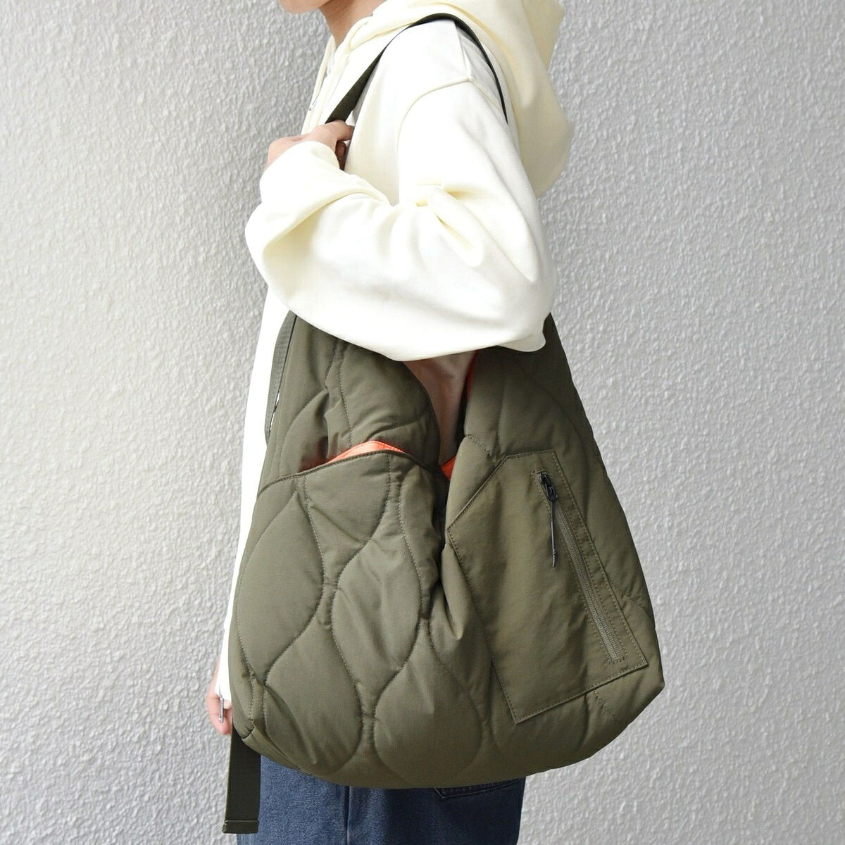NA499 2-TONE QUILTED AZUMA 2WAY SHOULDER BAG