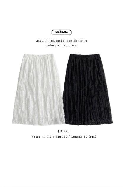 MB013 JACQUARD CLIP CHIFFON SKIRT