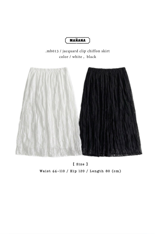 MB013 JACQUARD CLIP CHIFFON SKIRT