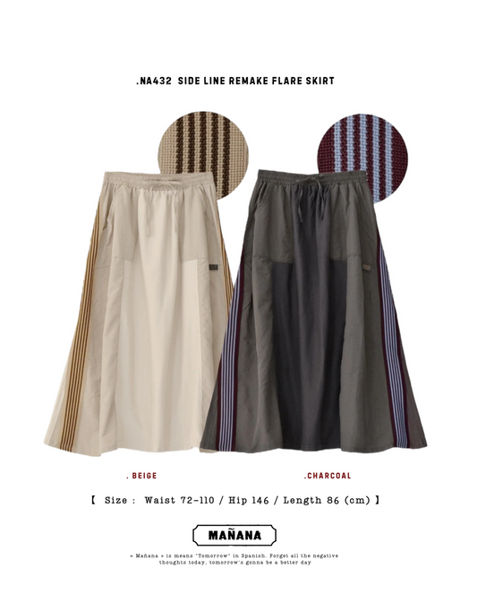 NA432 SIDE LINE REMAKE FLARE SKIRT