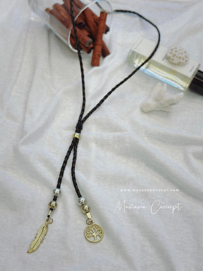 Leather Tie Necklace