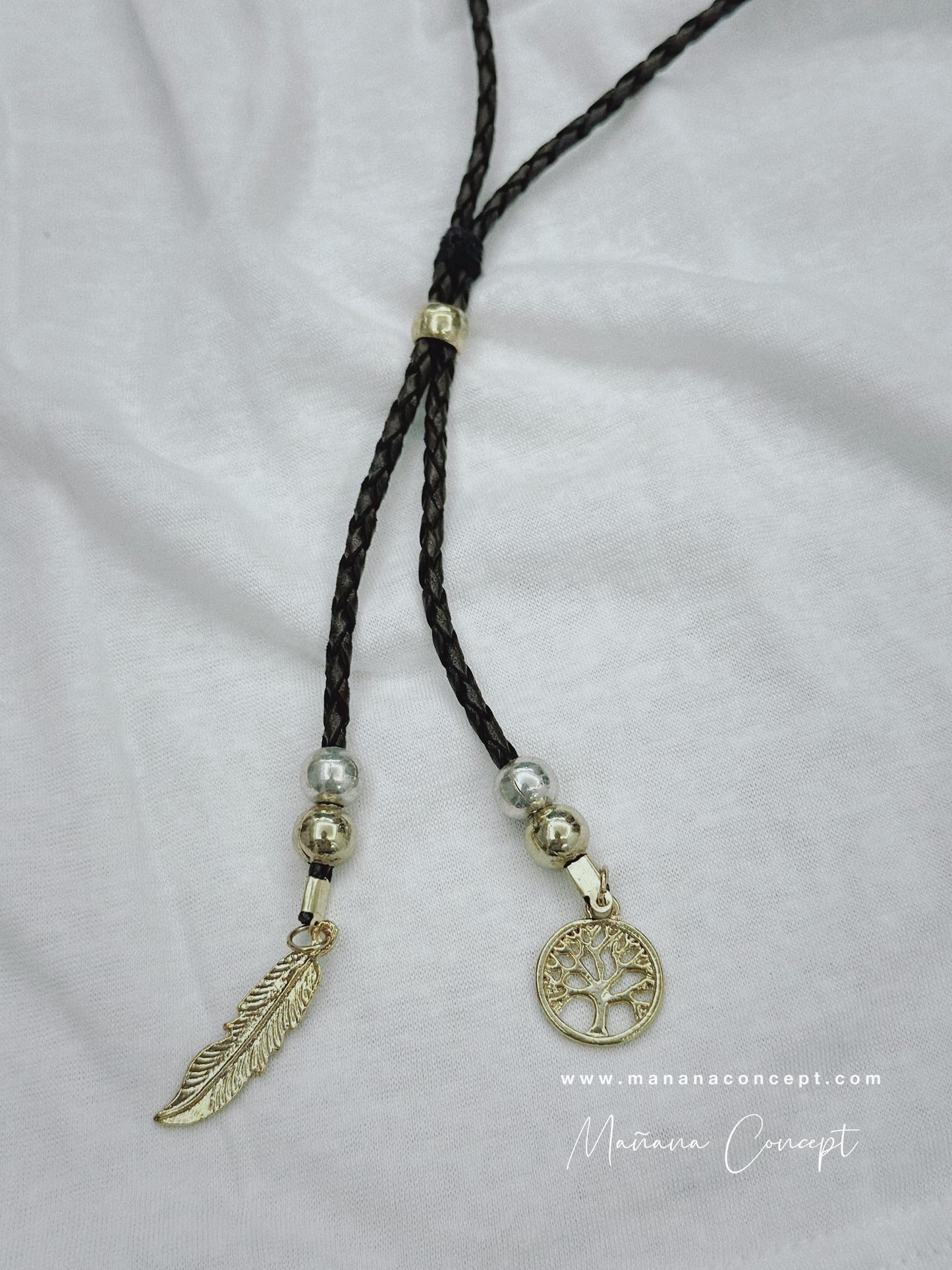 Leather Tie Necklace