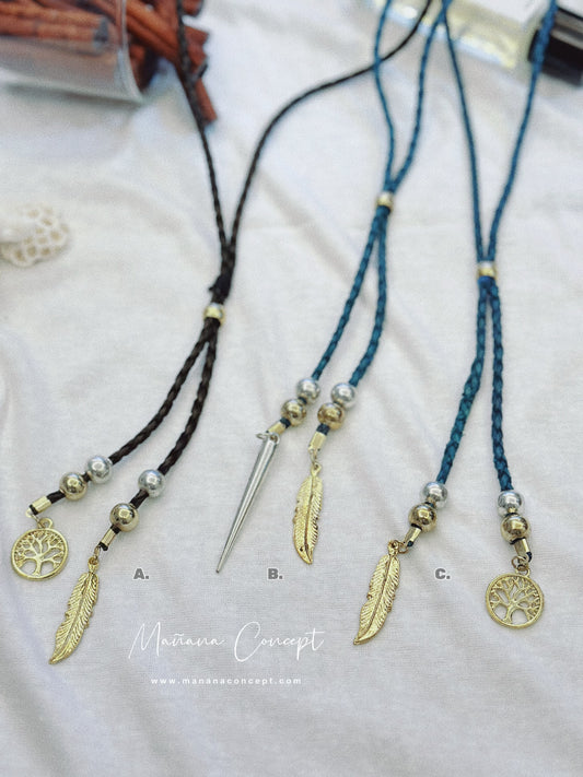 Leather Tie Necklace