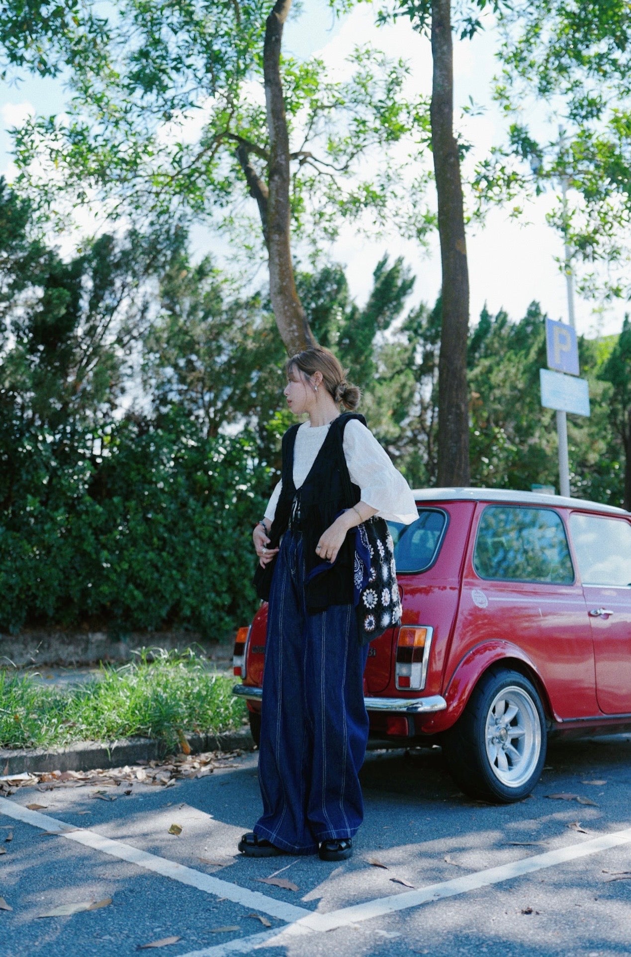 CA911 FRINGED RIBBON VEST