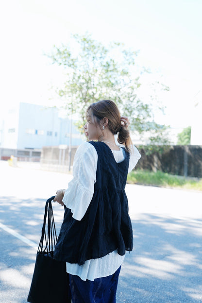 CA911 FRINGED RIBBON VEST