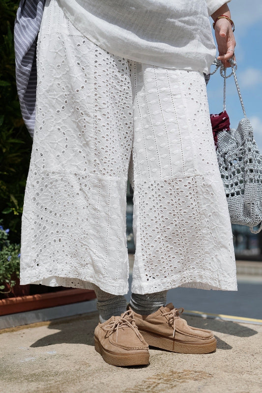 CB131 EMBROIDERED LACE PANTS