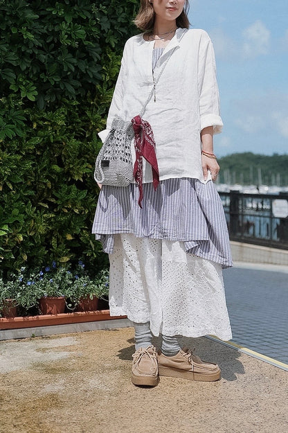 CB131 EMBROIDERED LACE PANTS