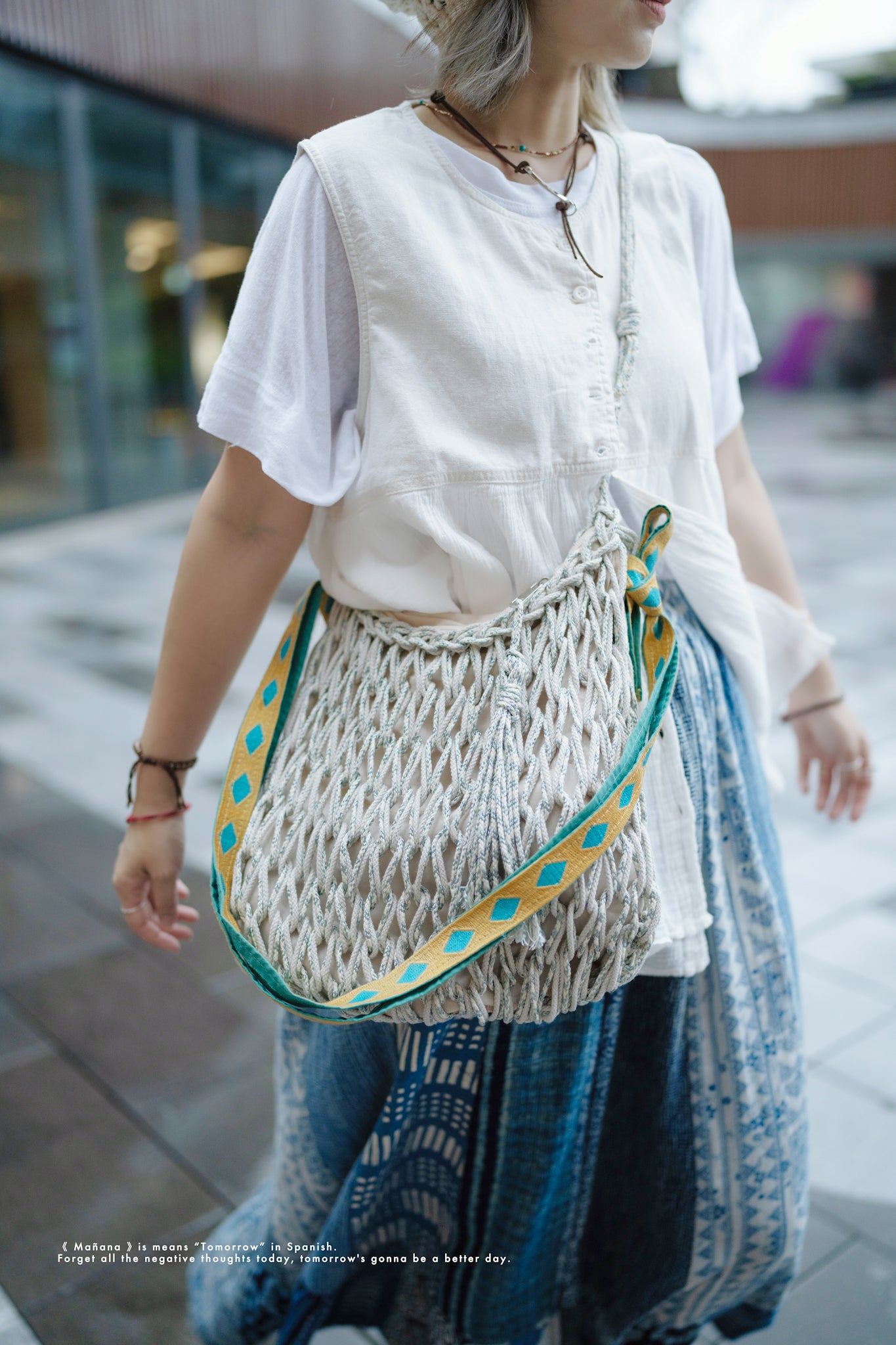 CA626 Mañana Handmade 2way Macrame Bag